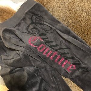 Juicy couture grey velour pants